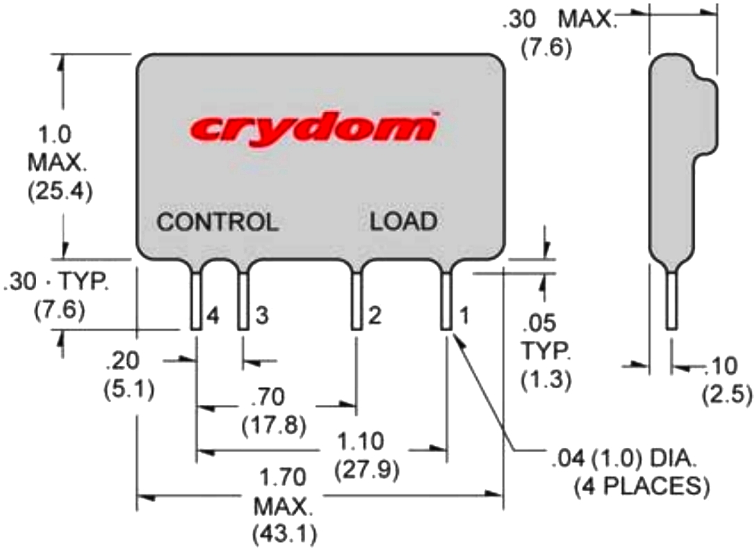 ממסר מצב מוצק למעגל מודפס CRYDON SSR CXE380D5